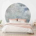 Round wallpaper Morning in the Fog - Forest and Trees in Shades of Blue and Gray 151458