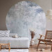 Round wallpaper Morning in the Fog - Forest and Trees in Shades of Blue and Gray 151458 additionalThumb 2