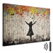 Canvas Art Print Rain Song - Colorful Graffiti Inspired by Banksy 151758 additionalThumb 8