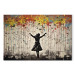 Canvas Art Print Rain Song - Colorful Graffiti Inspired by Banksy 151758 additionalThumb 7
