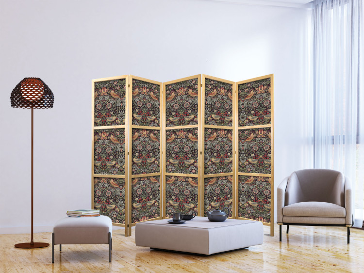 Room Divider Strawberry Thief - Fine Ornaments Inspired by Nature II [Room Dividers] 152058 additionalImage 6