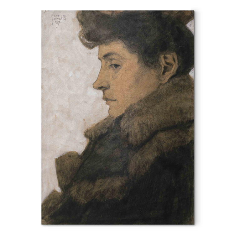 Reproduction Painting Marie Schiele with fur collar 158858