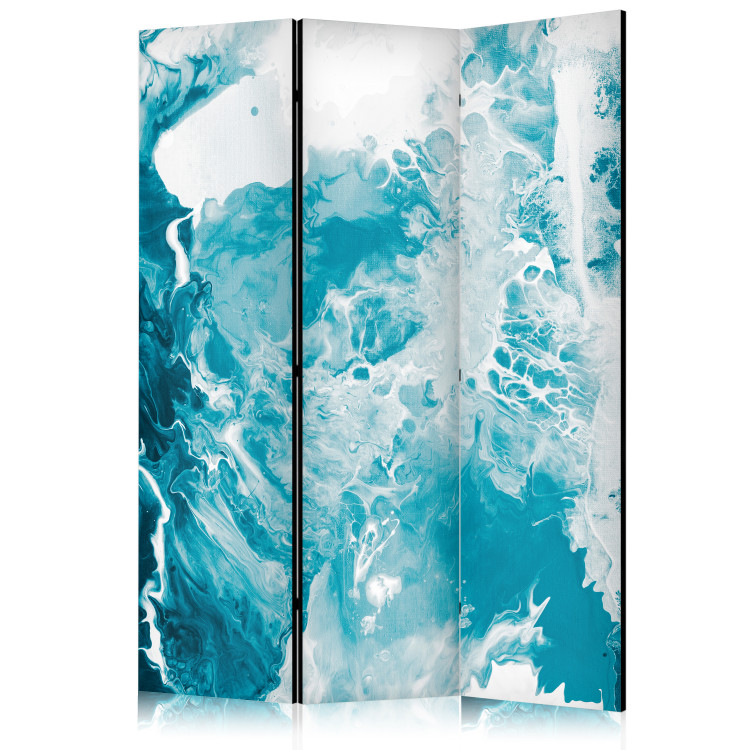 Folding Screen Abstract Blue - Marble-Like Marine Colors [Room Dividers] 159558