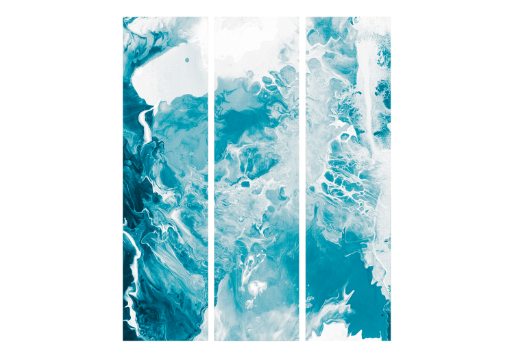 Folding Screen Abstract Blue - Marble-Like Marine Colors [Room Dividers] 159558 additionalImage 3