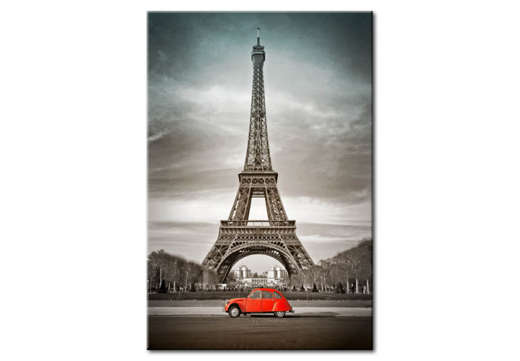 Canvas Art Print A red can and the Paris 50458