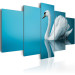 Canvas Art Print A swan in blue 58658 additionalThumb 2