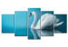 Canvas Art Print A swan in blue 58658