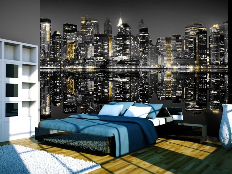 Photo Wallpaper Gold and silver - NYC 61558
