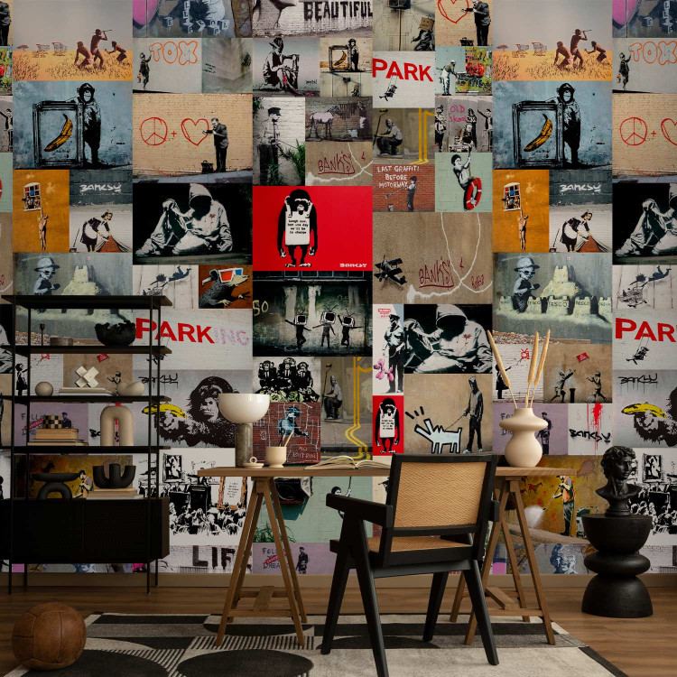 Modern Wallpaper Banksy - a collage 89158 additionalImage 4