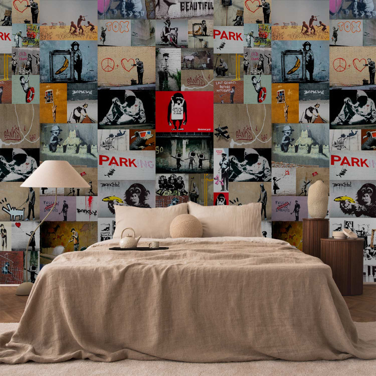 Modern Wallpaper Banksy - a collage 89158 additionalImage 3