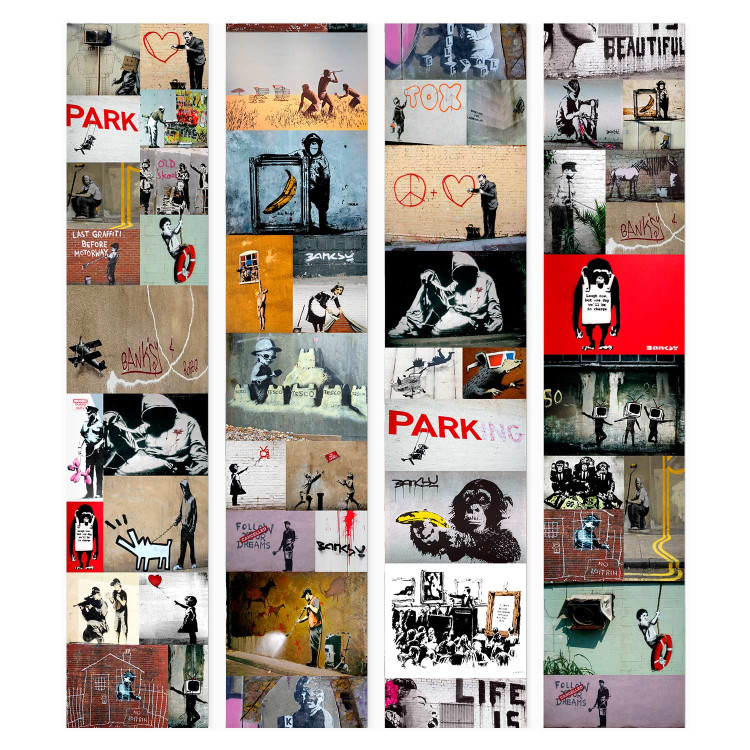 Modern Wallpaper Banksy - a collage 89158 additionalImage 1
