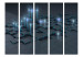 Folding Screen Black City II - abstract vision of a city with square figures 95358 additionalThumb 3