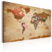 Canvas Print World Map: Brown Elegance 96058 additionalThumb 2