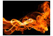 Wall Mural Fire - an abstraction with a motif of orange glow on a black background 96758 additionalThumb 1