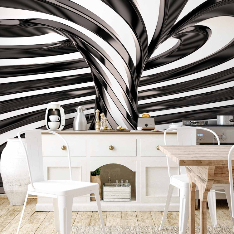 Photo Wallpaper Black and white swirl 97058 additionalImage 6
