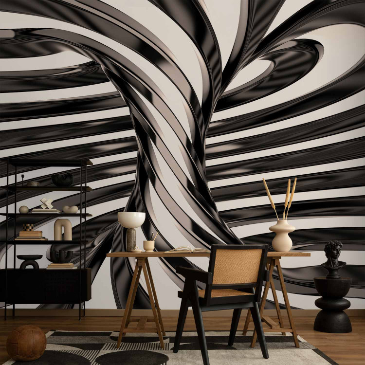 Photo Wallpaper Black and white swirl 97058 additionalImage 4