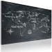 Canvas Art Print Geography Lesson (German Language) - Chalk-drawn World Map 97458 additionalThumb 2