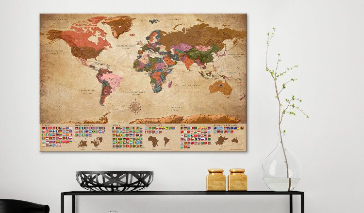 Decorative Pinboard World Map: Retro Mood [Cork Map] 98058 additionalImage 8