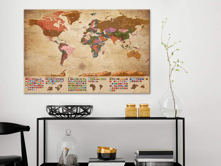 Decorative Pinboard World Map: Retro Mood [Cork Map] 98058 additionalImage 5