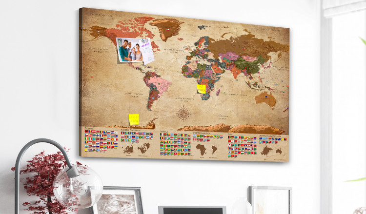 Decorative Pinboard World Map: Retro Mood [Cork Map] 98058 additionalImage 3