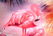 Canvas Print Land of Flamingos - Pink Birds on Background of Romantic Sunset 98158 additionalThumb 5