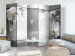 Room Divider Screen Silver Abstraction II - orchid flowers on a silver background with ornaments 107968 additionalThumb 2