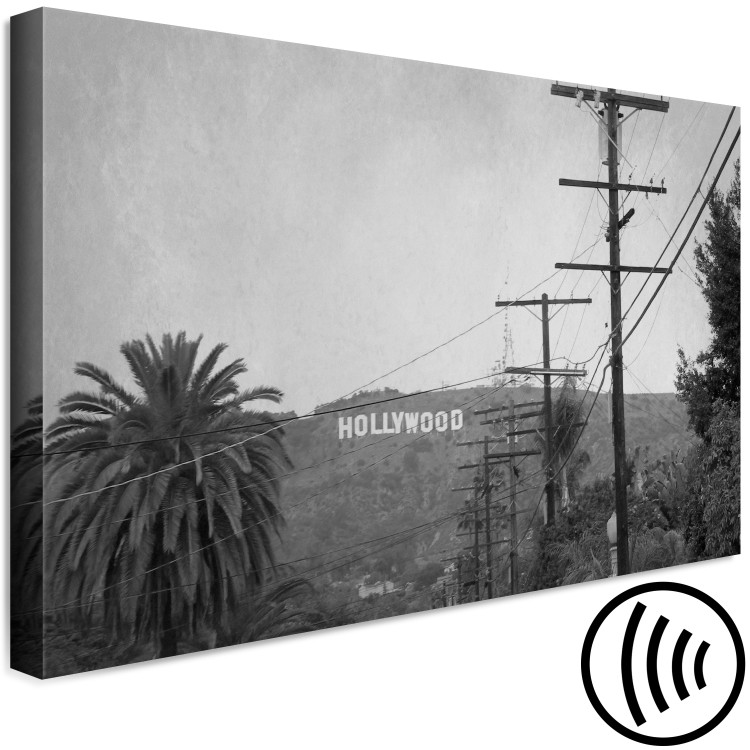 Canvas Print Hollywood Mountain Photography (1-part) - Black and White City USA 116368 additionalImage 6