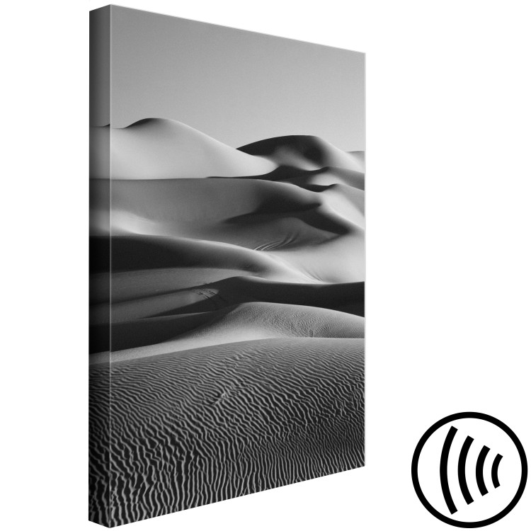 Canvas Art Print Layers of the desert - black and white, minimalistic landscape 116468 additionalImage 6