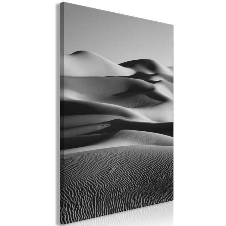 Canvas Art Print Layers of the desert - black and white, minimalistic landscape 116468 additionalImage 2