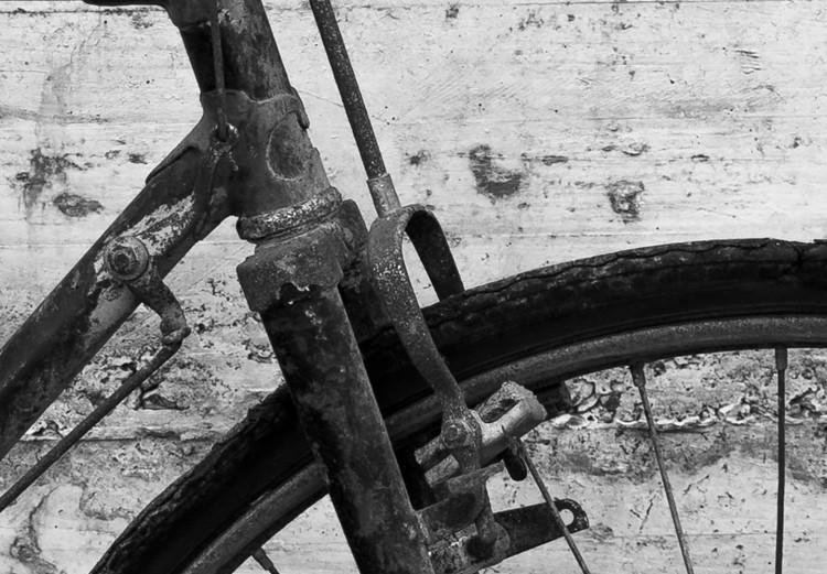 Poster Bike and Concrete - black and white composition with a retro-style bicycle 116968 additionalImage 8