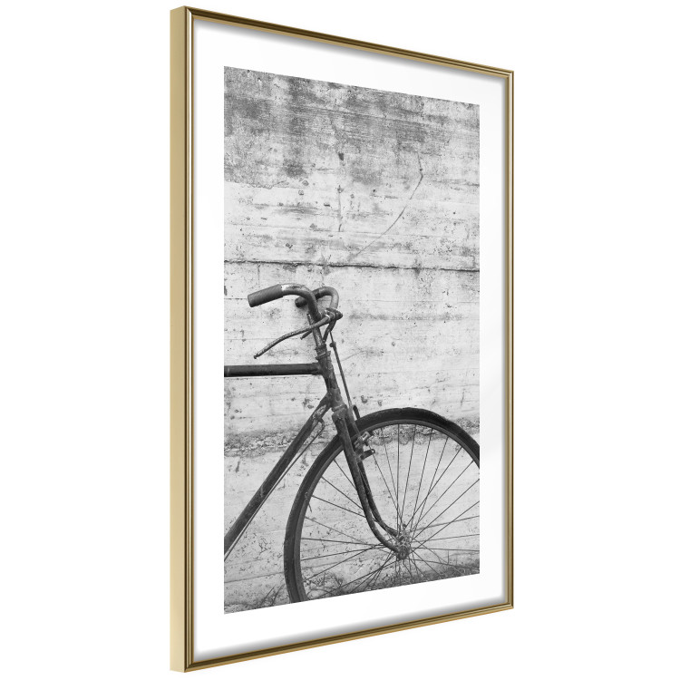Poster Bike and Concrete - black and white composition with a retro-style bicycle 116968 additionalImage 6