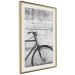 Poster Bike and Concrete - black and white composition with a retro-style bicycle 116968 additionalThumb 2