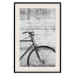 Poster Bike and Concrete - black and white composition with a retro-style bicycle 116968 additionalThumb 17