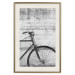 Poster Bike and Concrete - black and white composition with a retro-style bicycle 116968 additionalThumb 20