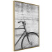 Poster Bike and Concrete - black and white composition with a retro-style bicycle 116968 additionalThumb 12