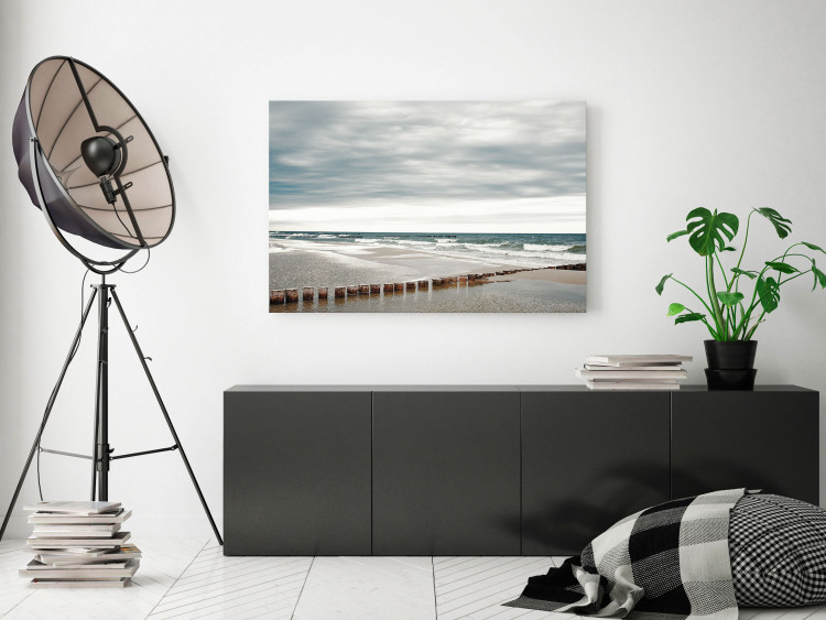 Canvas Stroll on the Seaside Beach (1-part) - Maritime Landscape of Water 117268 additionalImage 3