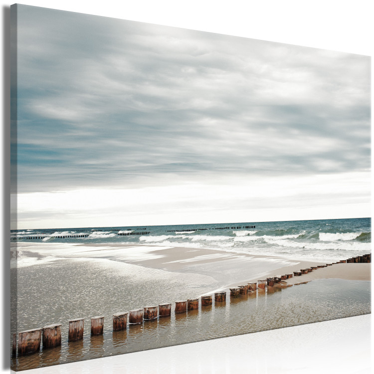 Canvas Stroll on the Seaside Beach (1-part) - Maritime Landscape of Water 117268 additionalImage 2