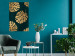 Wall Poster Golden Luxury Leaves - glamorous composition in emerald background and plants 117568 additionalThumb 14