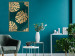 Wall Poster Golden Luxury Leaves - glamorous composition in emerald background and plants 117568 additionalThumb 5