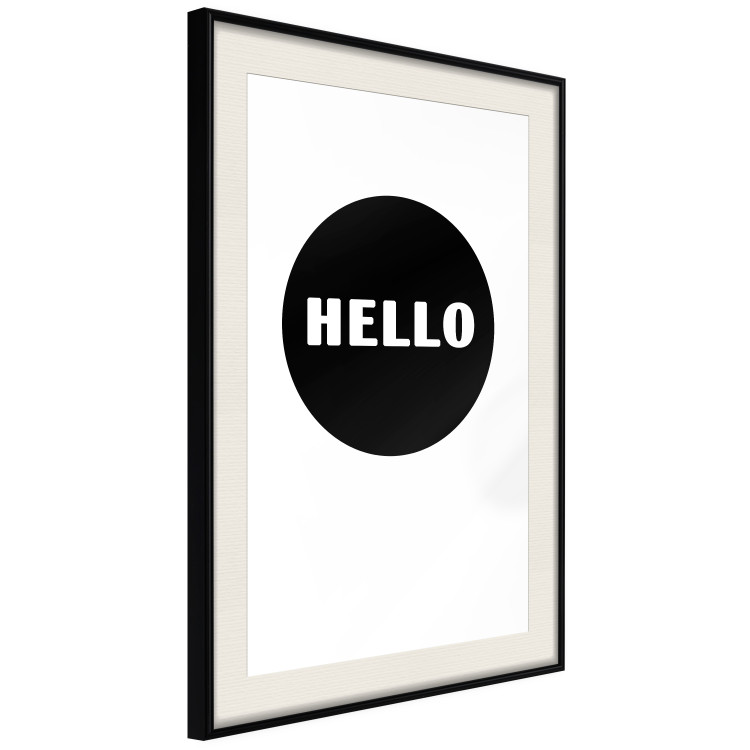 Poster Good Morning - black and white simple composition with a geometric figure 117768 additionalImage 3