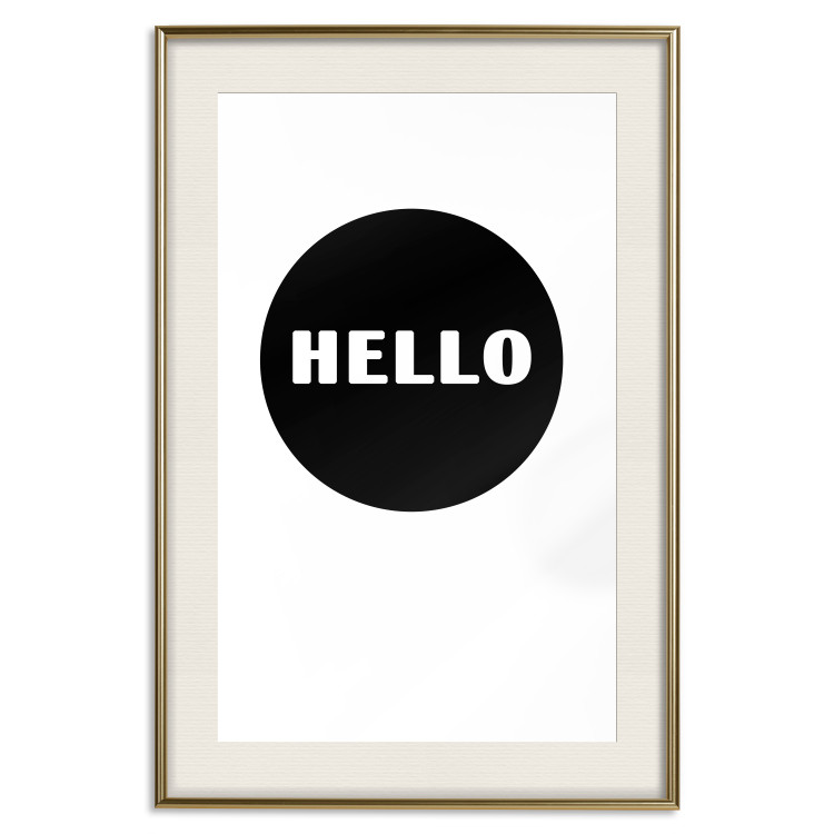 Poster Good Morning - black and white simple composition with a geometric figure 117768 additionalImage 19