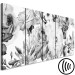 Canvas Art Print Monochrome roses - rich and dense vegetation in gray tones 118368 additionalThumb 6
