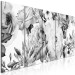 Canvas Art Print Monochrome roses - rich and dense vegetation in gray tones 118368 additionalThumb 2