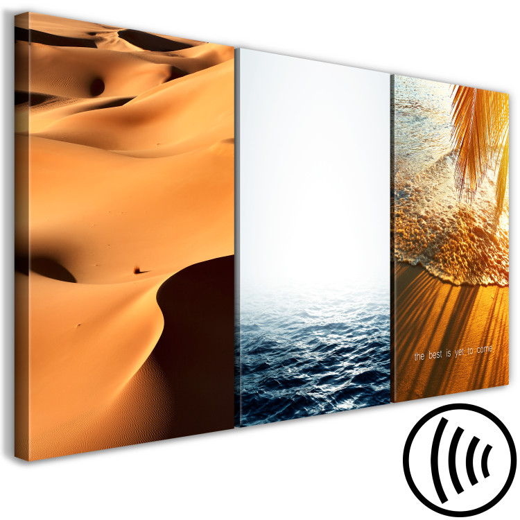 Canvas Print Holiday triptych - desert landscape and hot seaside beach 118468 additionalImage 6
