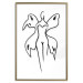 Wall Poster Butterfly Woman - black and white line art with a female silhouette and wings 119268 additionalThumb 20