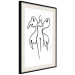 Wall Poster Butterfly Woman - black and white line art with a female silhouette and wings 119268 additionalThumb 3
