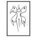 Wall Poster Butterfly Woman - black and white line art with a female silhouette and wings 119268 additionalThumb 24