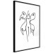 Wall Poster Butterfly Woman - black and white line art with a female silhouette and wings 119268 additionalThumb 13