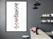 Poster Calligraphy - abstract composition with a vertical blurry inscription 120468 additionalThumb 3