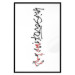 Poster Calligraphy - abstract composition with a vertical blurry inscription 120468 additionalThumb 18